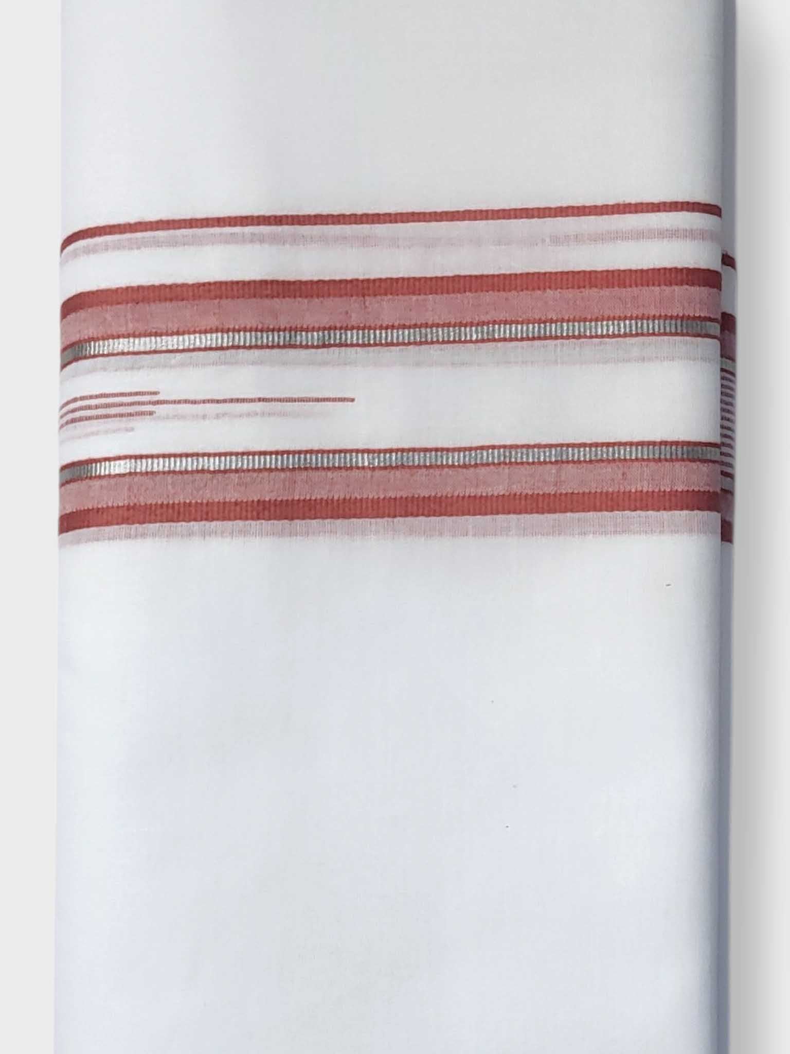 Pure White Cotton Men's Double Dhoti