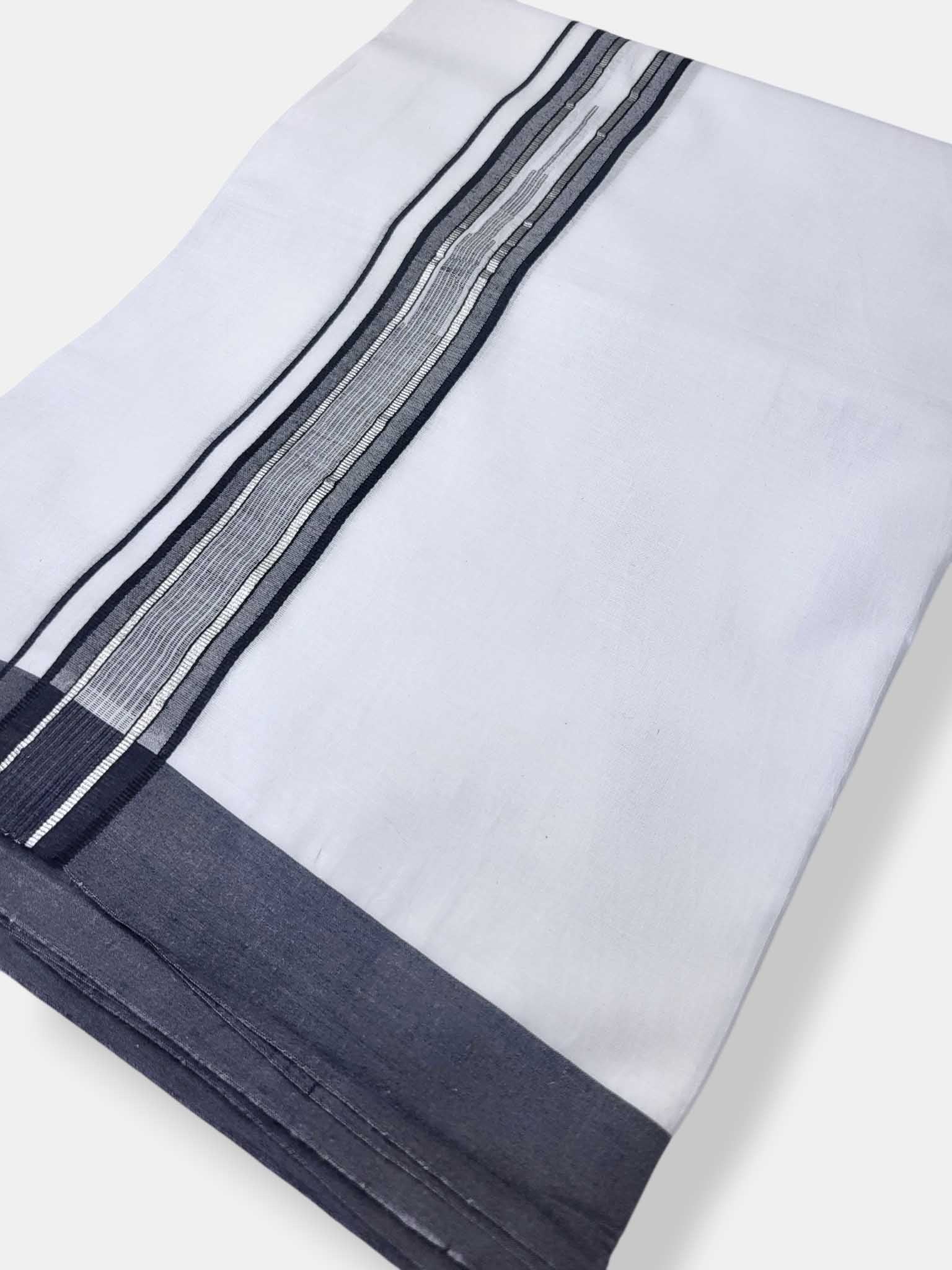 Pure White Cotton Men's Double Dhoti