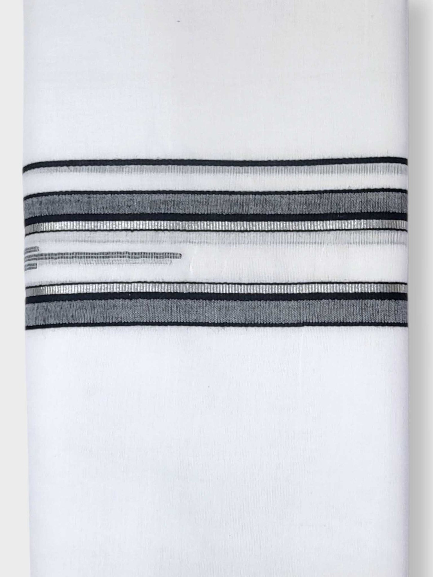 Pure White Cotton Men's Double Dhoti