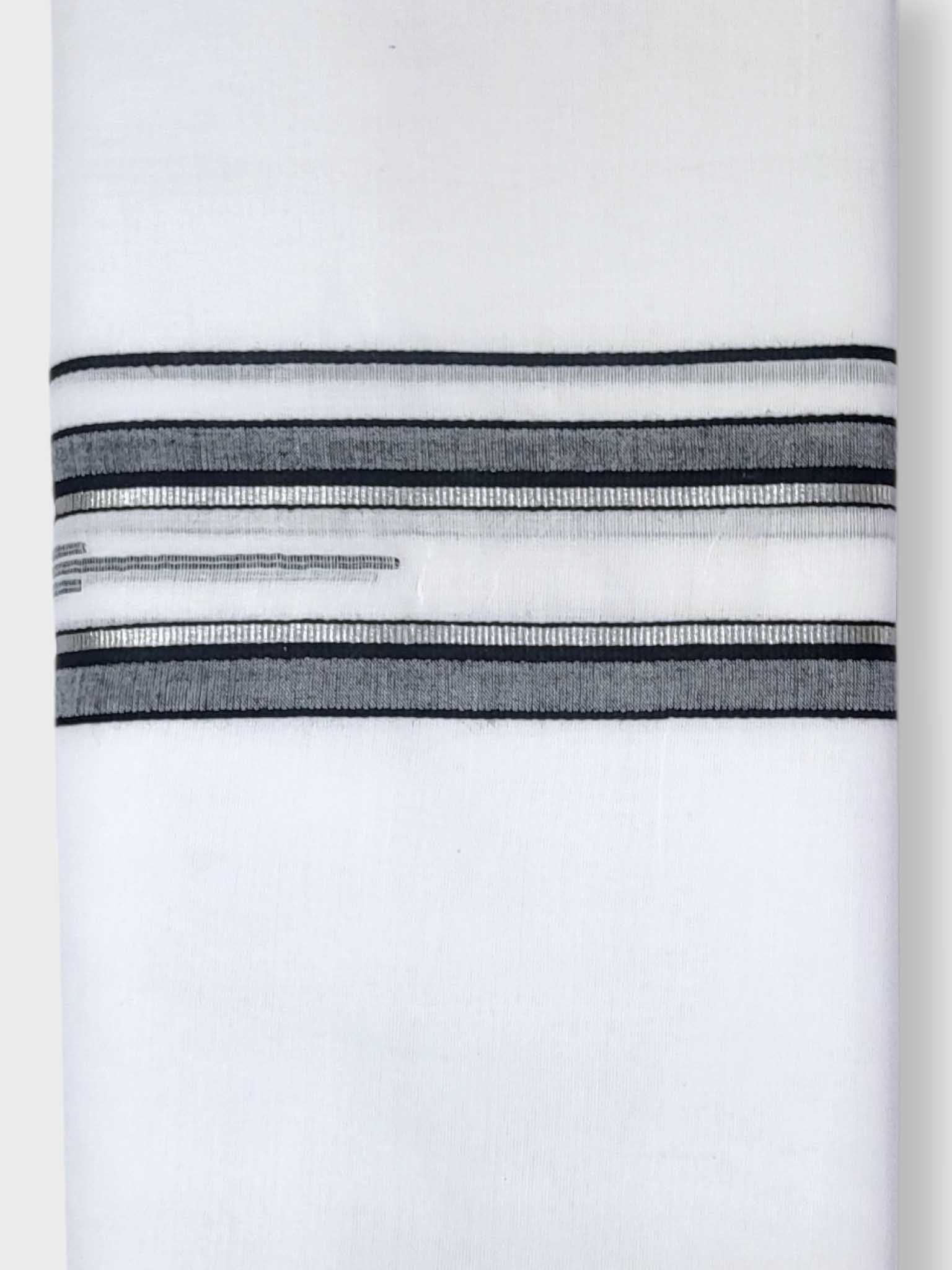 Pure White Cotton Men's Double Dhoti