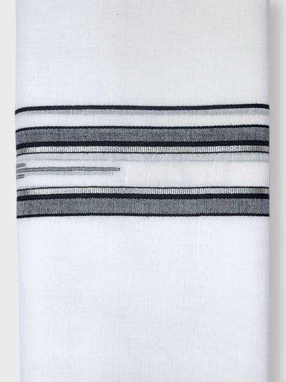 Pure White Cotton Men's Double Dhoti