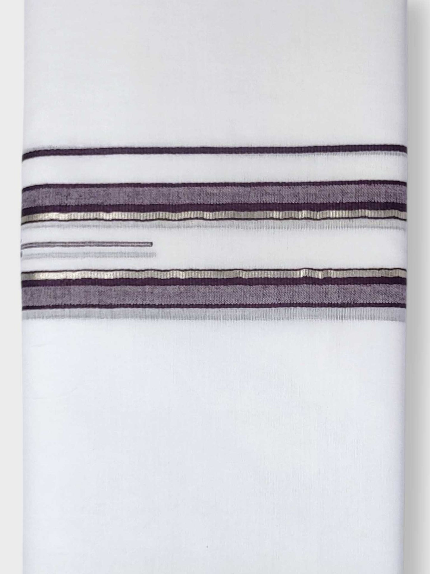 Pure White Cotton Men's Double Dhoti