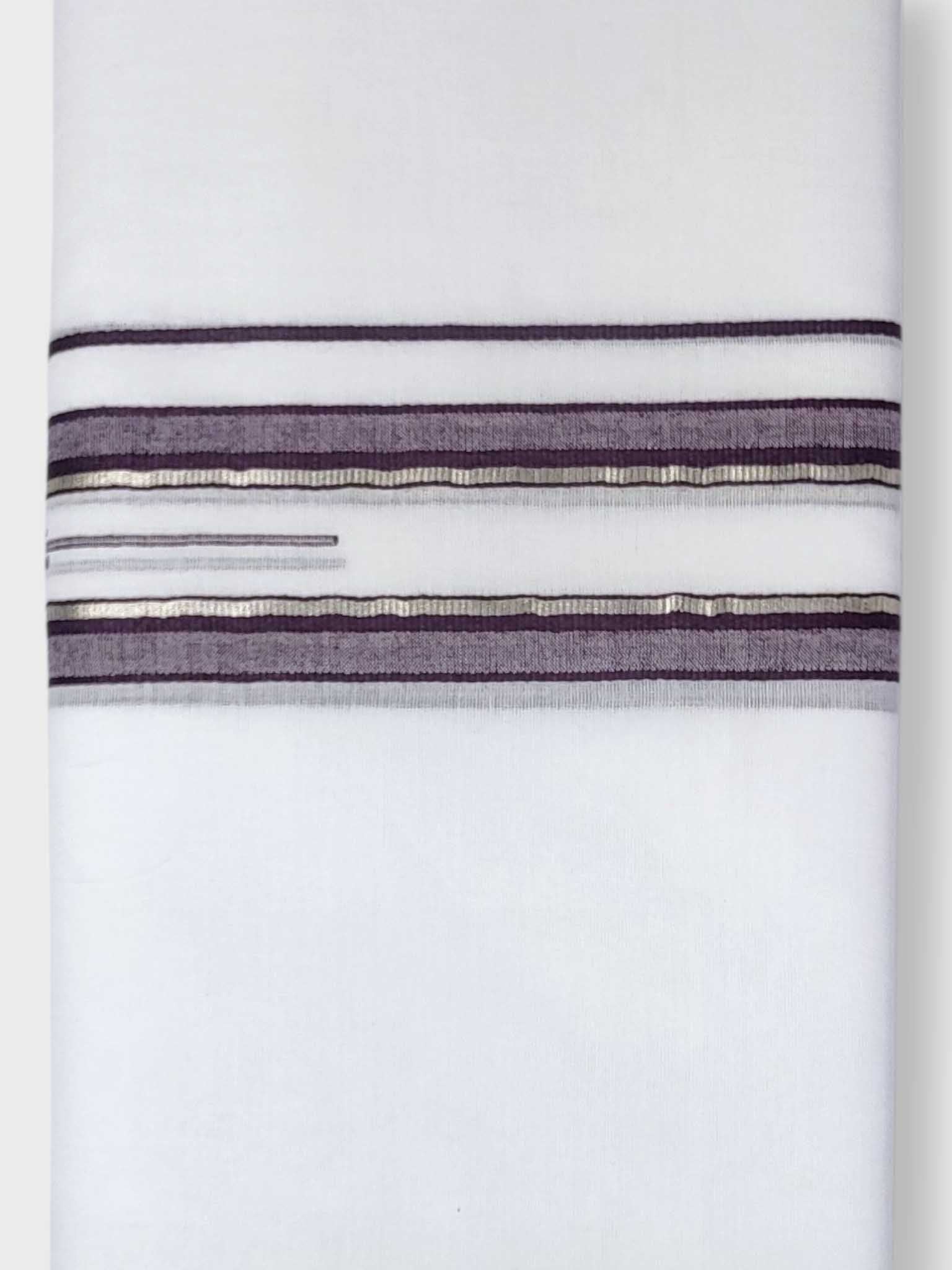 Pure White Cotton Men's Double Dhoti