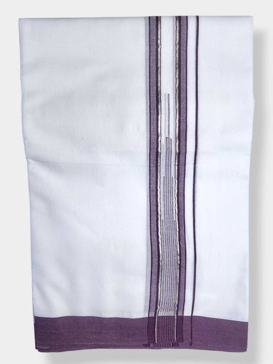 Pure White Cotton Men's Double Dhoti