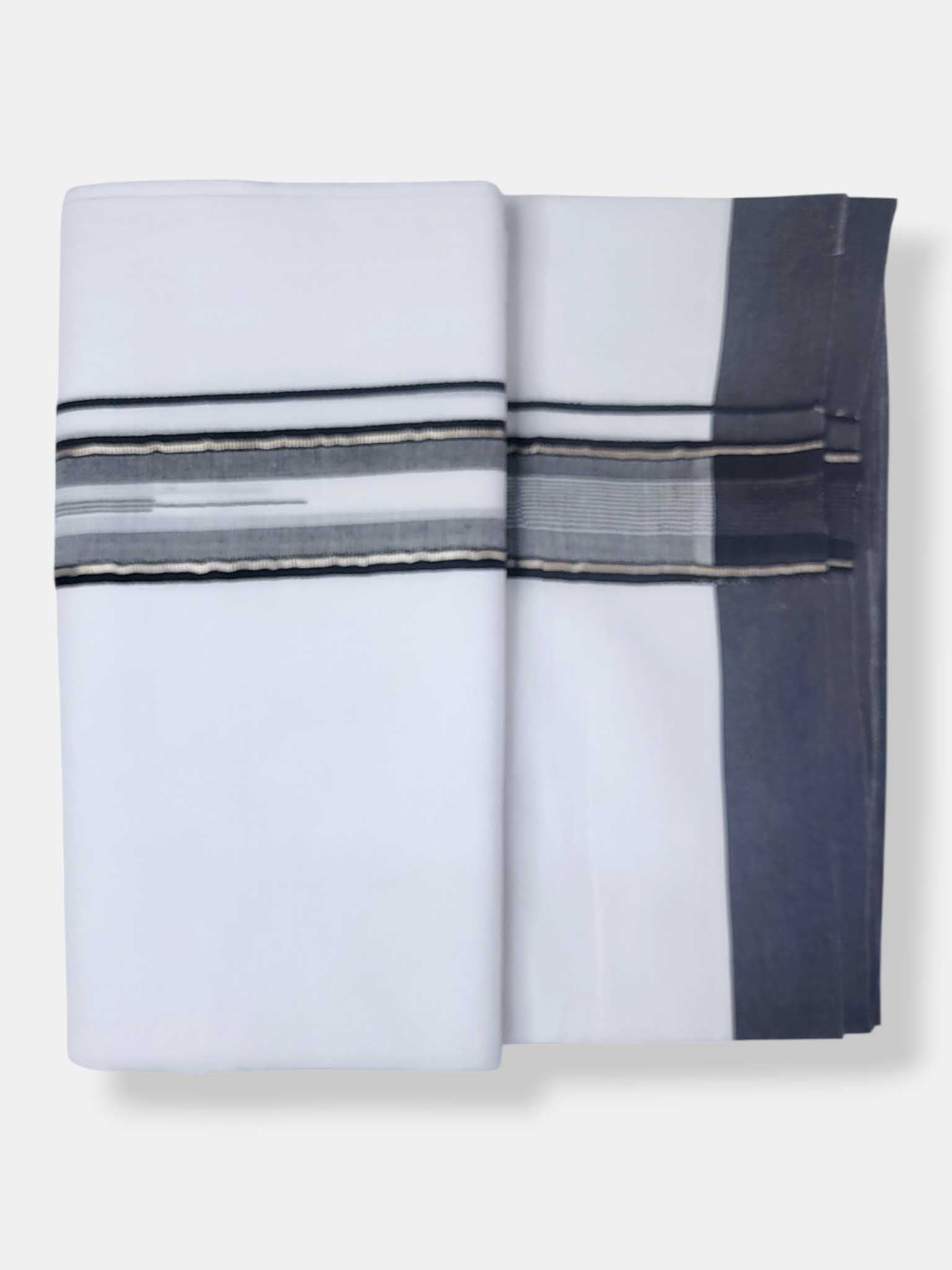 Pure White Cotton Men's Double Dhoti