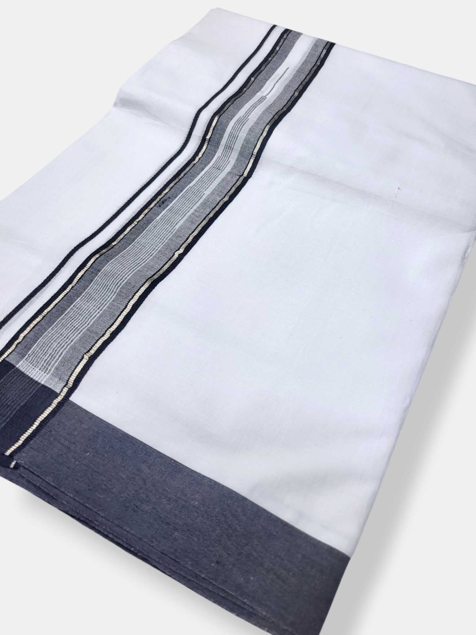 Pure White Cotton Men's Double Dhoti