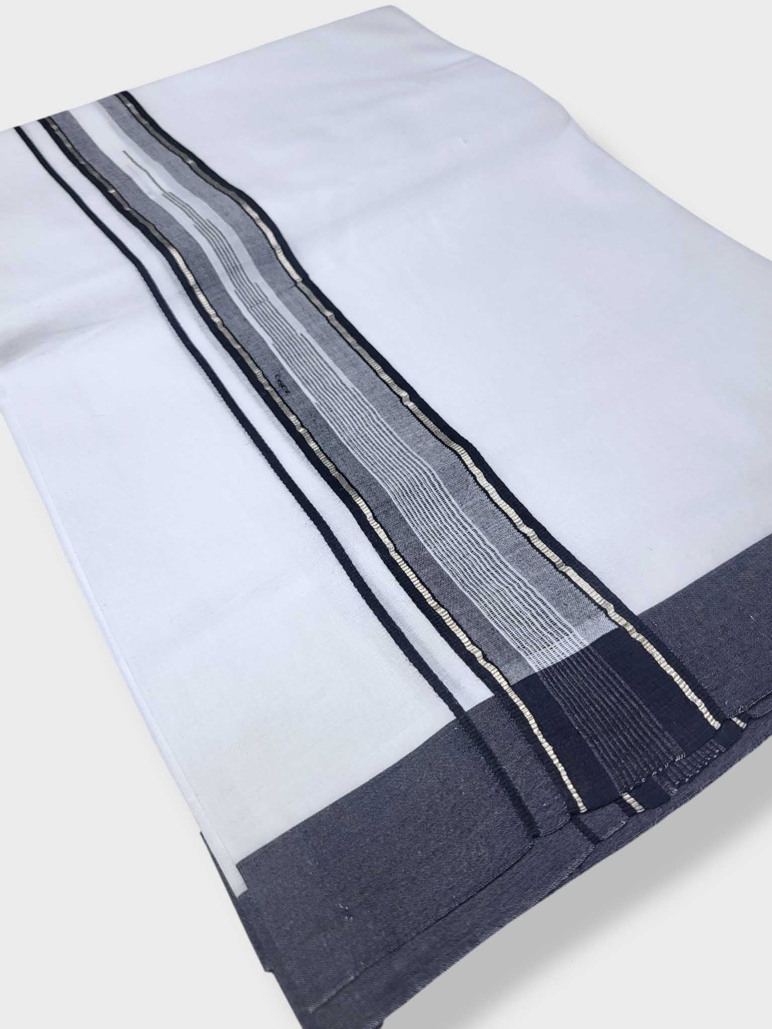 Pure White Cotton Men's Double Dhoti