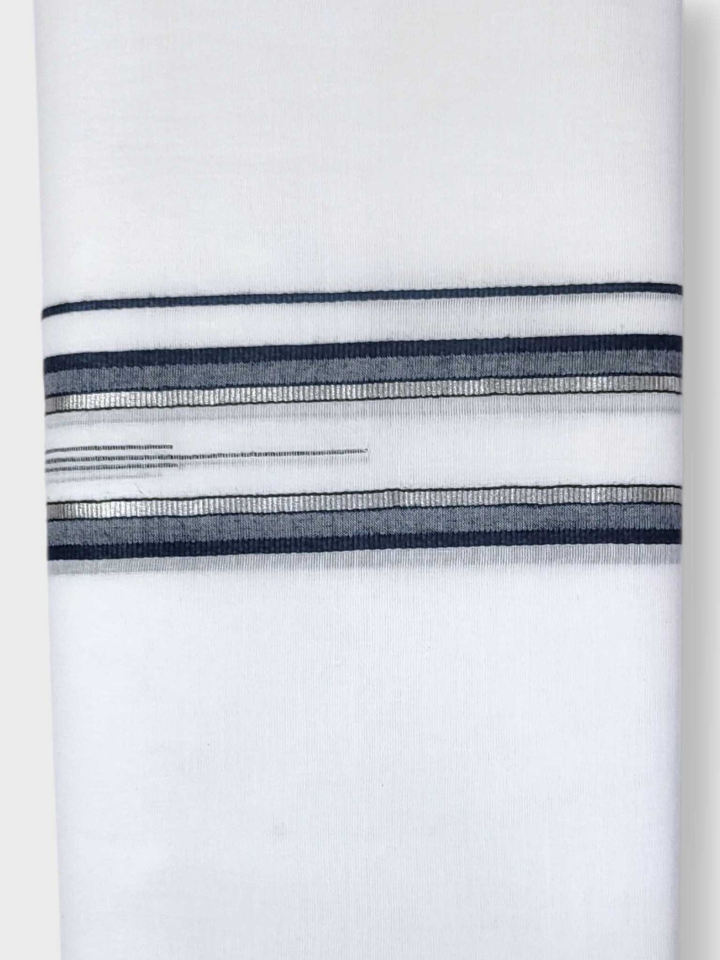 Pure White Cotton Men's Double Dhoti