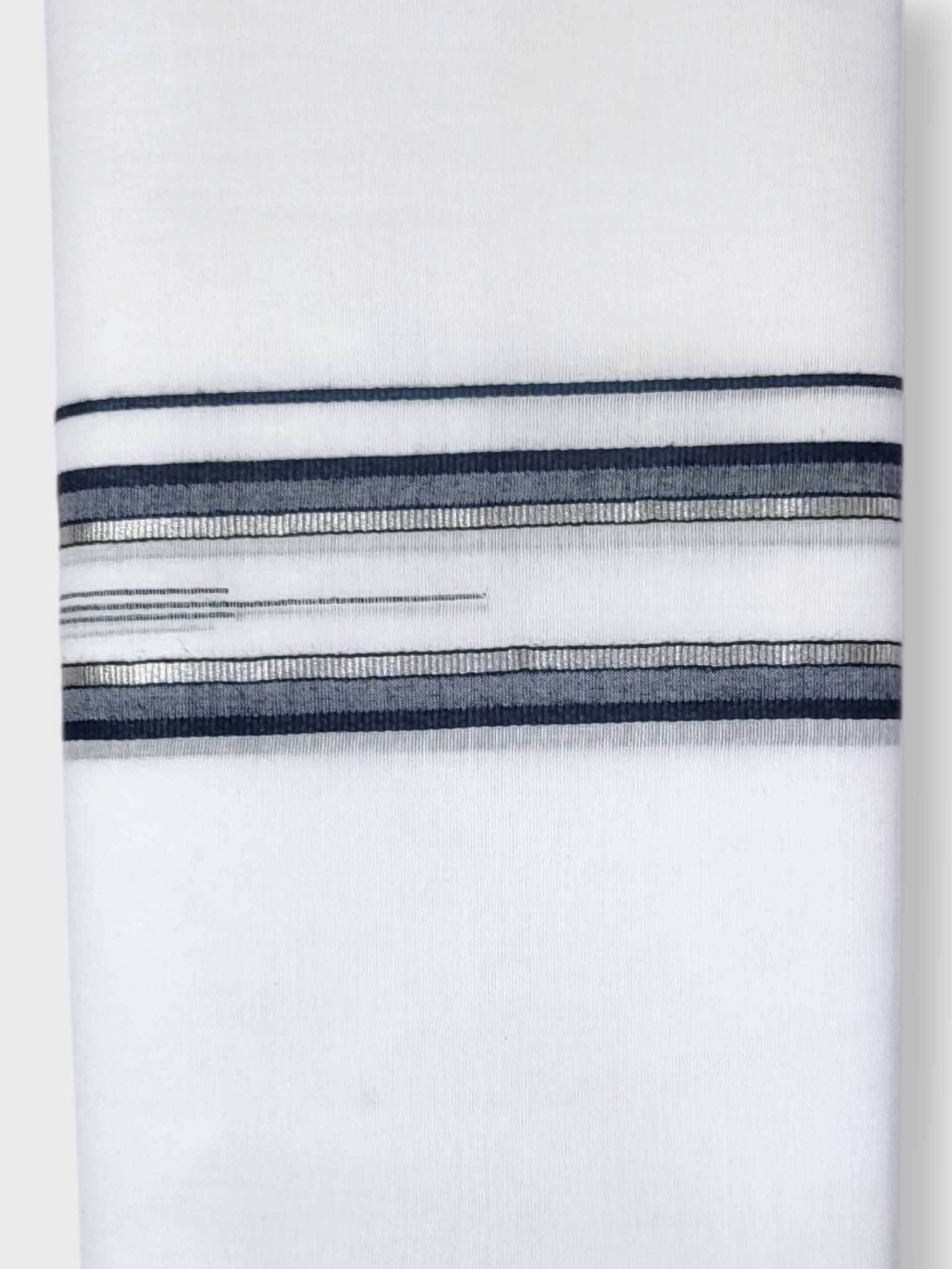 Pure White Cotton Men's Double Dhoti