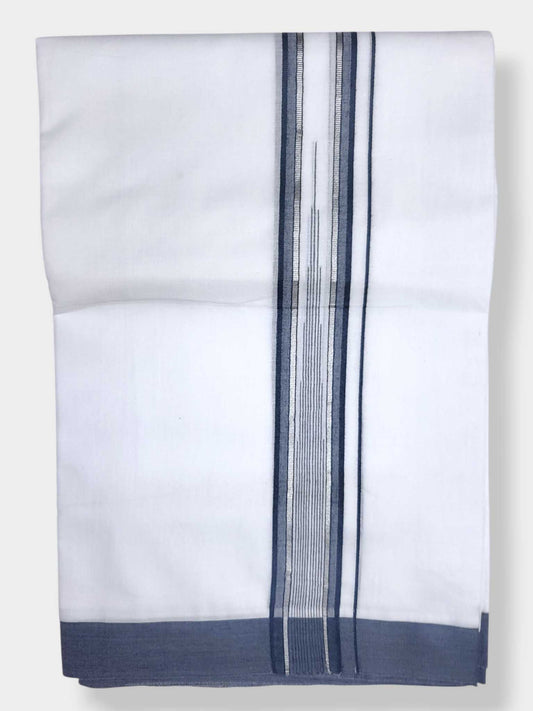 Pure White Cotton Men's Double Dhoti
