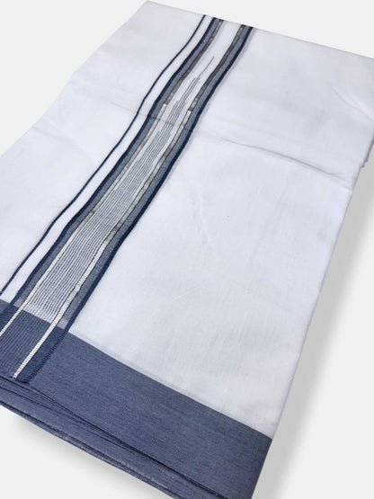 Pure White Cotton Men's Double Dhoti
