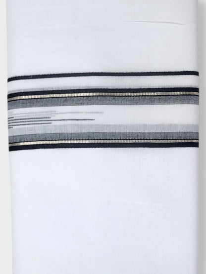 Pure White Cotton Men's Double Dhoti