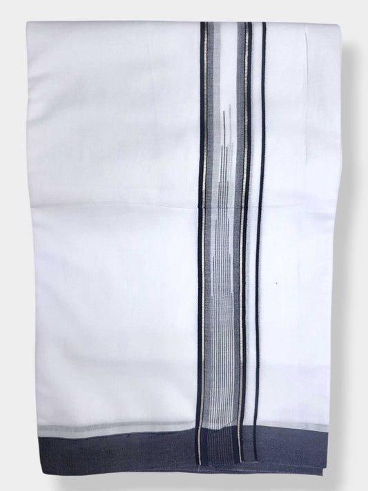 Pure White Cotton Men's Double Dhoti