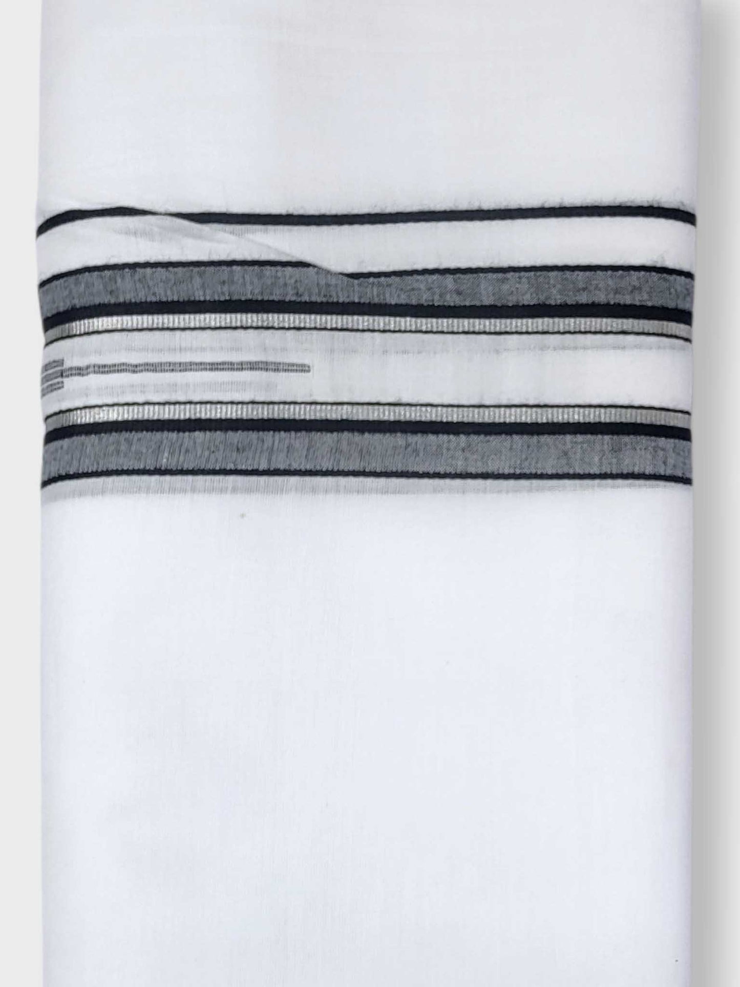 Pure White Cotton Men's Double Dhoti