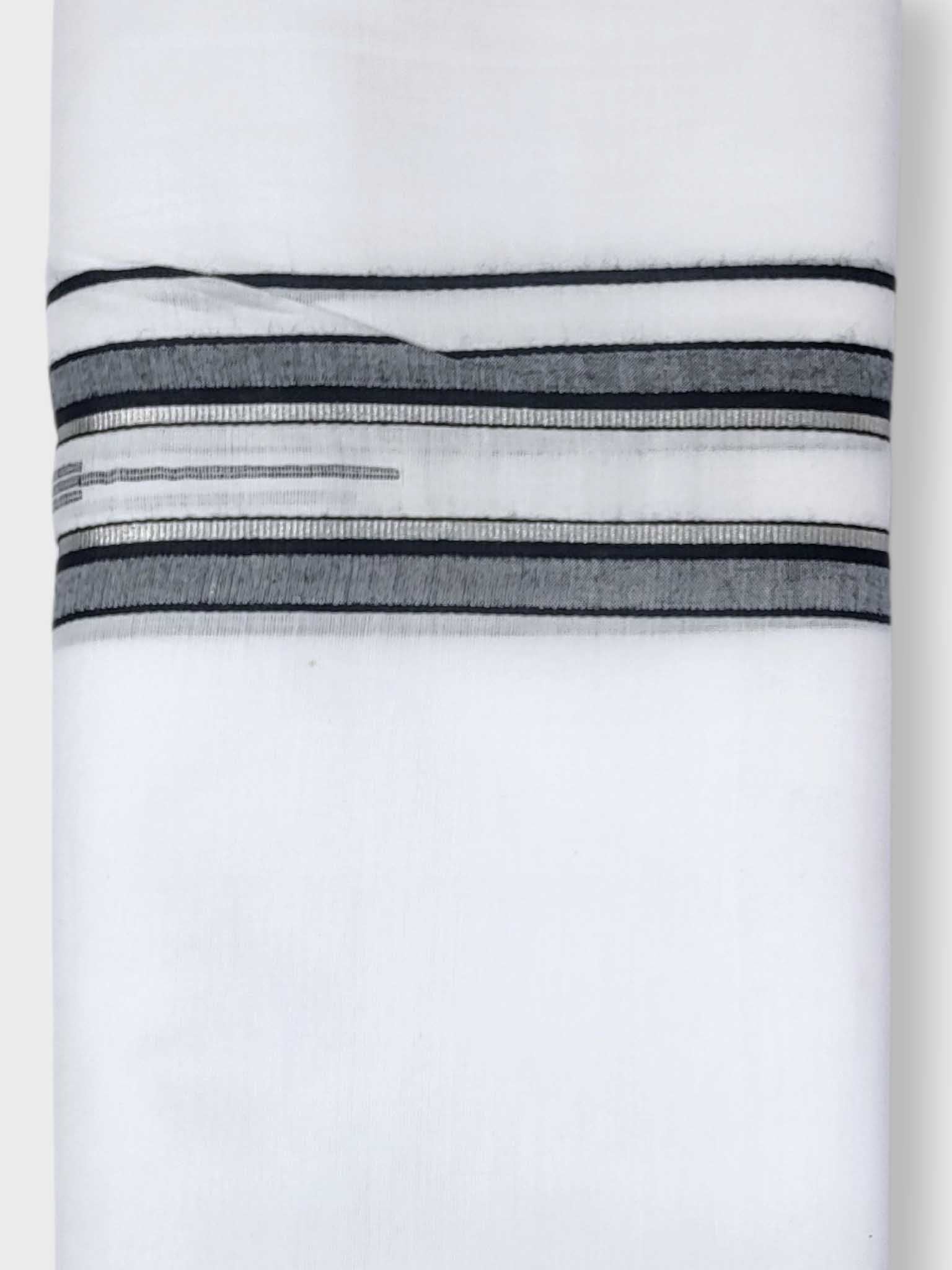 Pure White Cotton Men's Double Dhoti