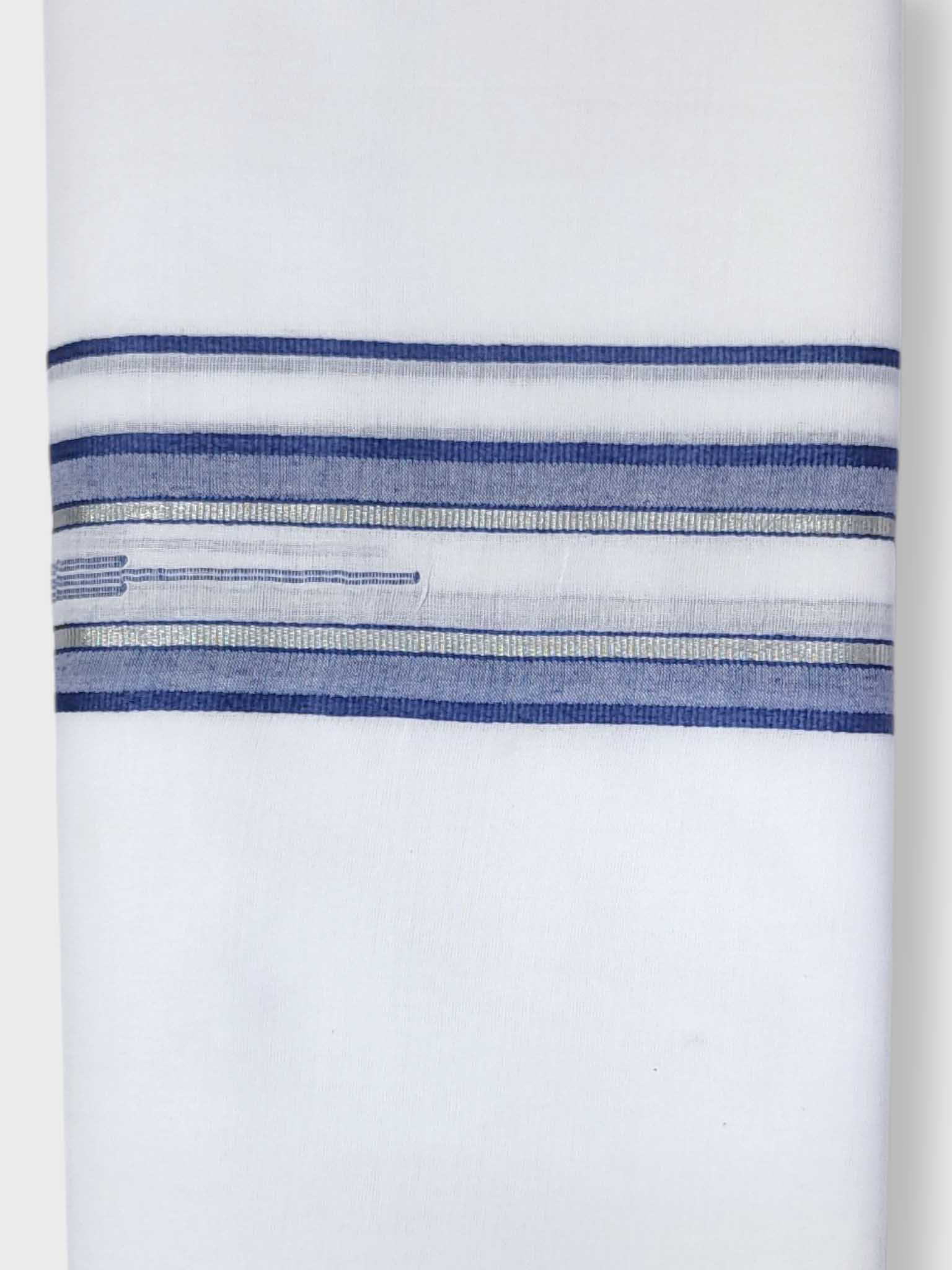 Pure White Cotton Men's Double Dhoti