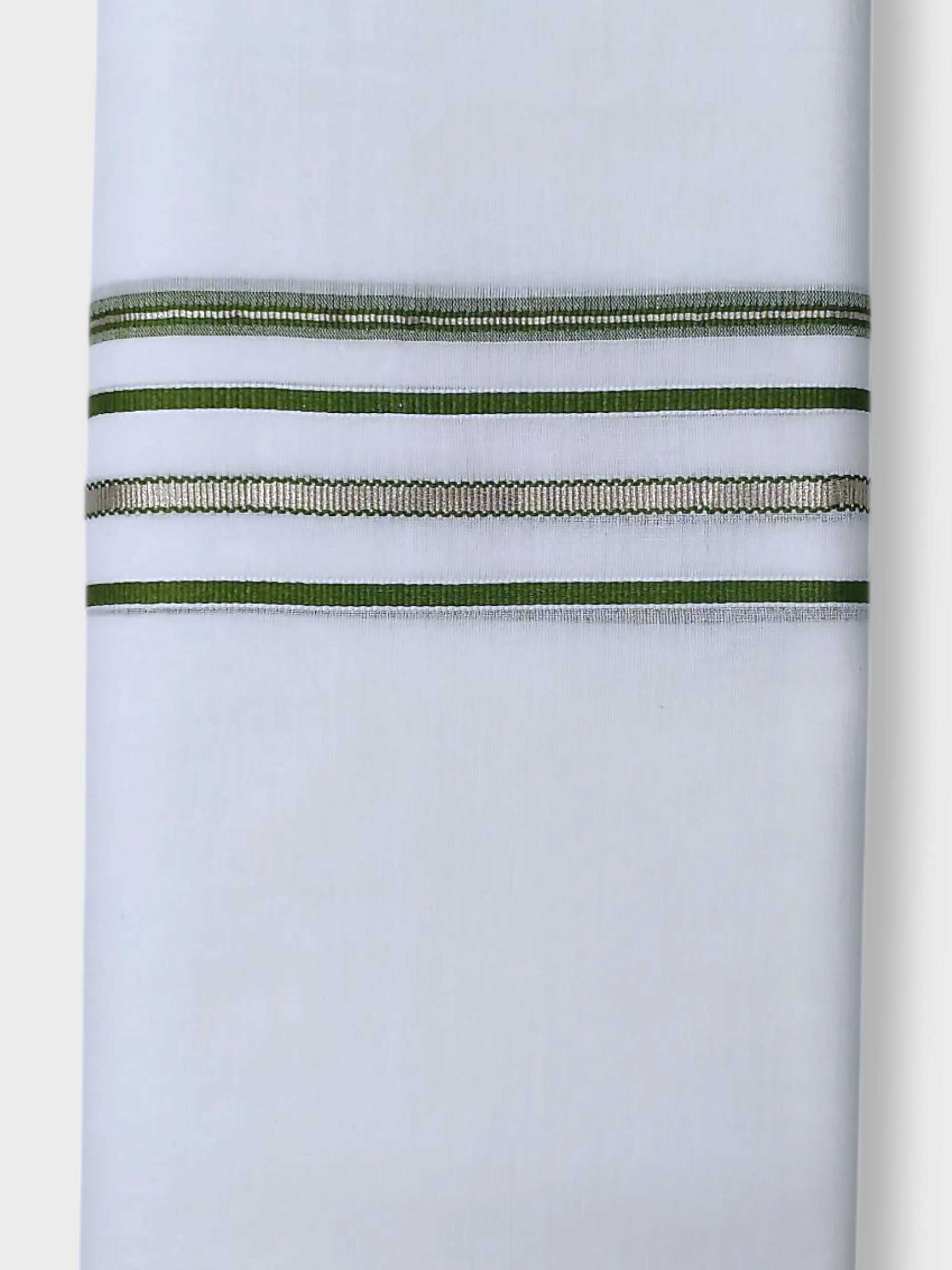 Pure White Cotton Men's Double Dhoti