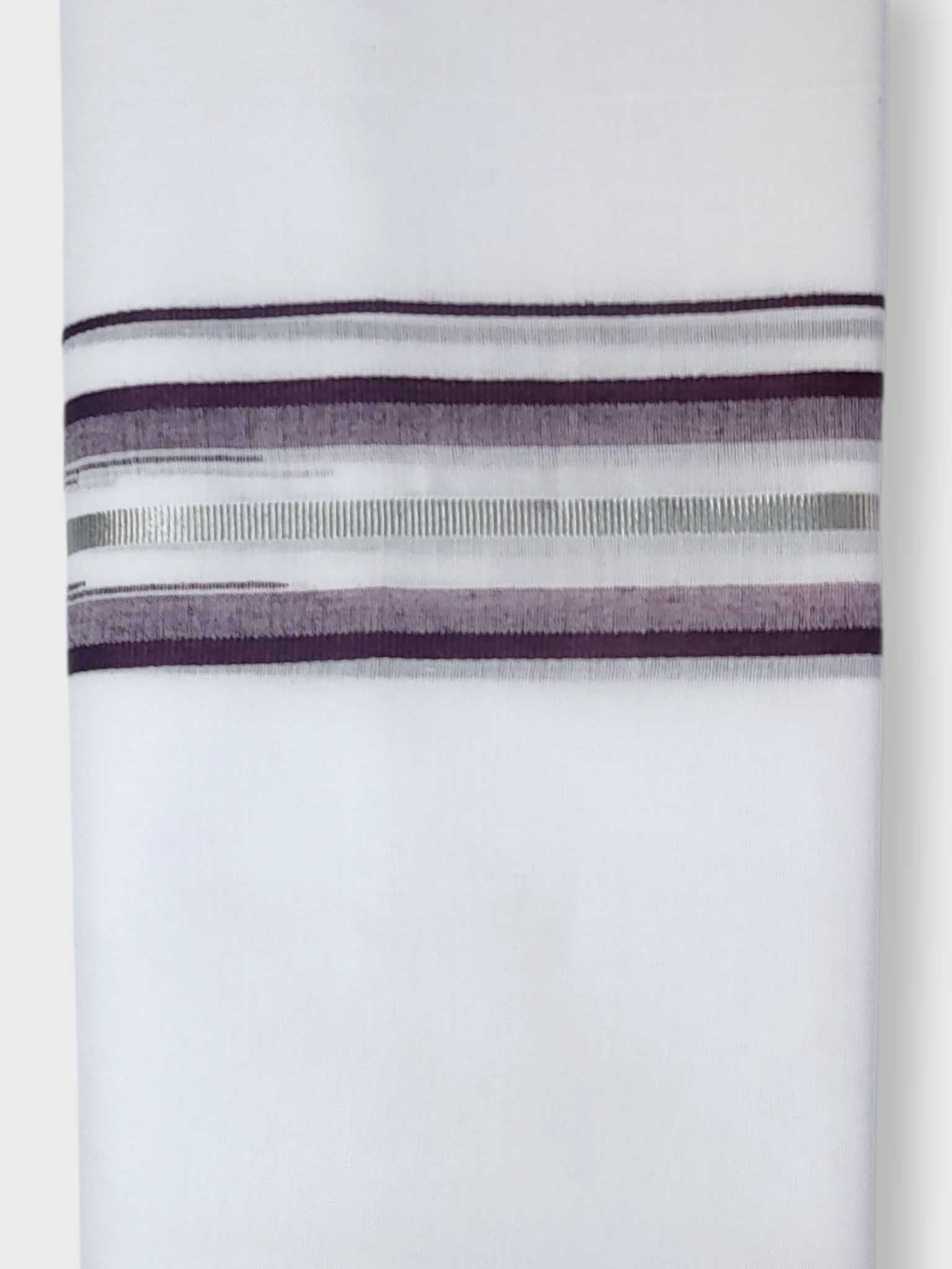 Pure White Cotton Men's Double Dhoti