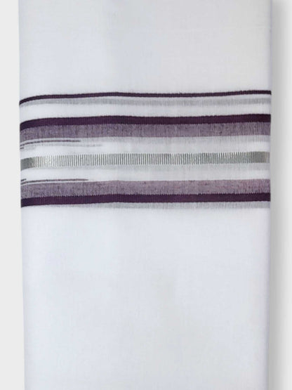 Pure White Cotton Men's Double Dhoti