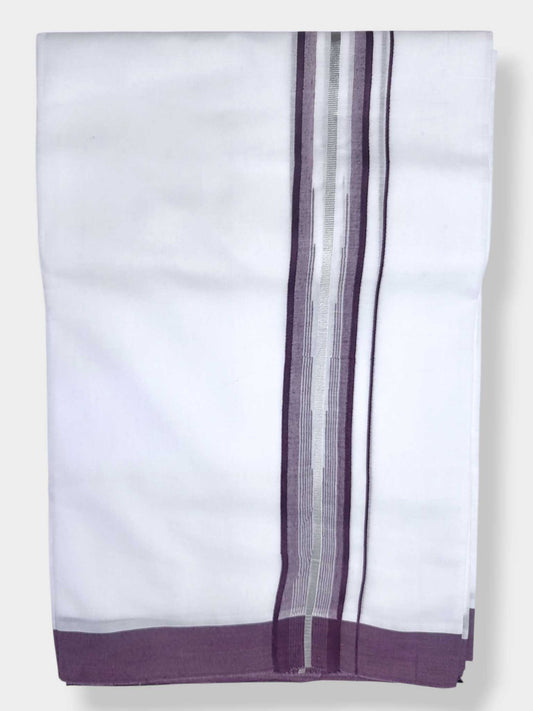 Pure White Cotton Men's Double Dhoti