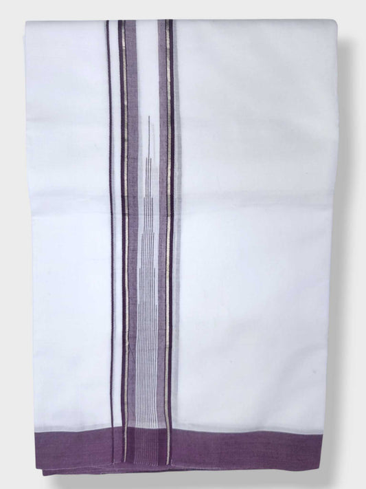 Pure White Cotton Men's Double Dhoti