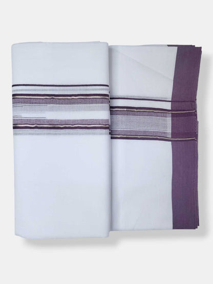Pure White Cotton Men's Double Dhoti