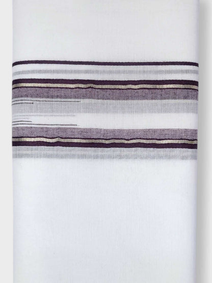Pure White Cotton Men's Double Dhoti