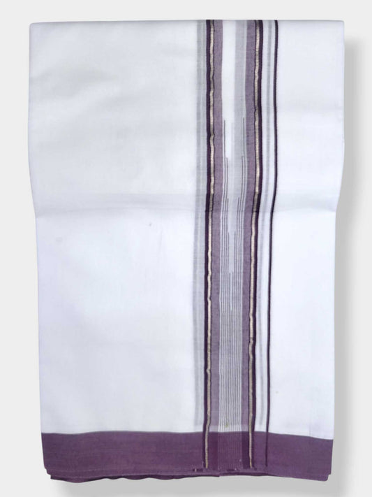 Pure White Cotton Men's Double Dhoti