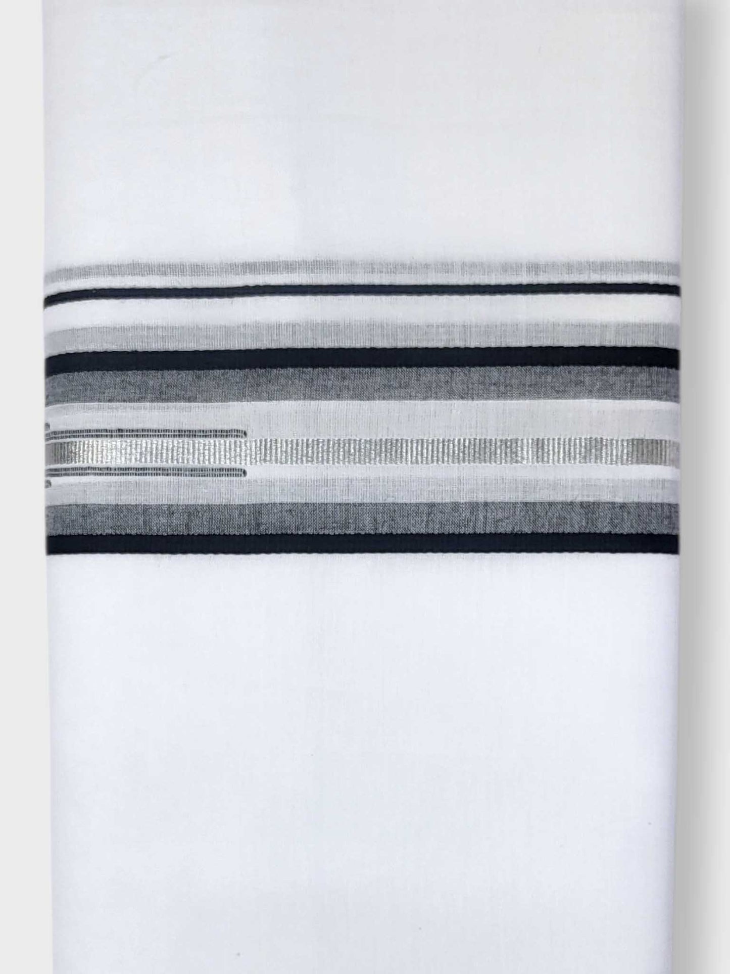 Pure White Cotton Men's Double Dhoti