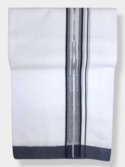 Pure White Cotton Men's Double Dhoti