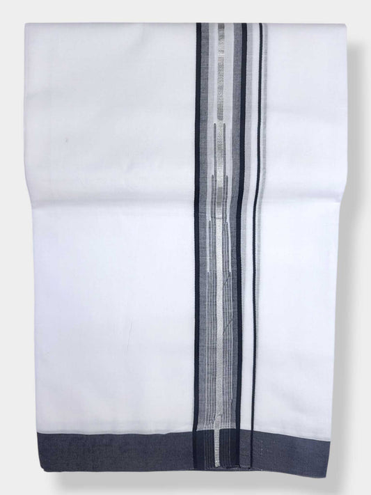 Pure White Cotton Men's Double Dhoti