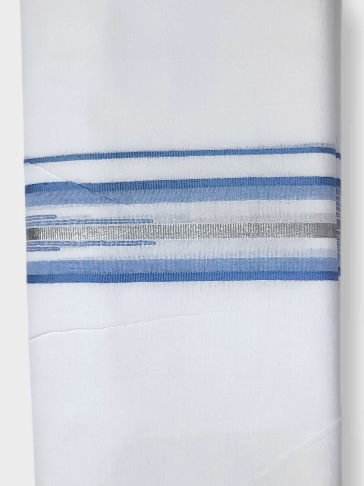 Pure White Cotton Men's Double Dhoti