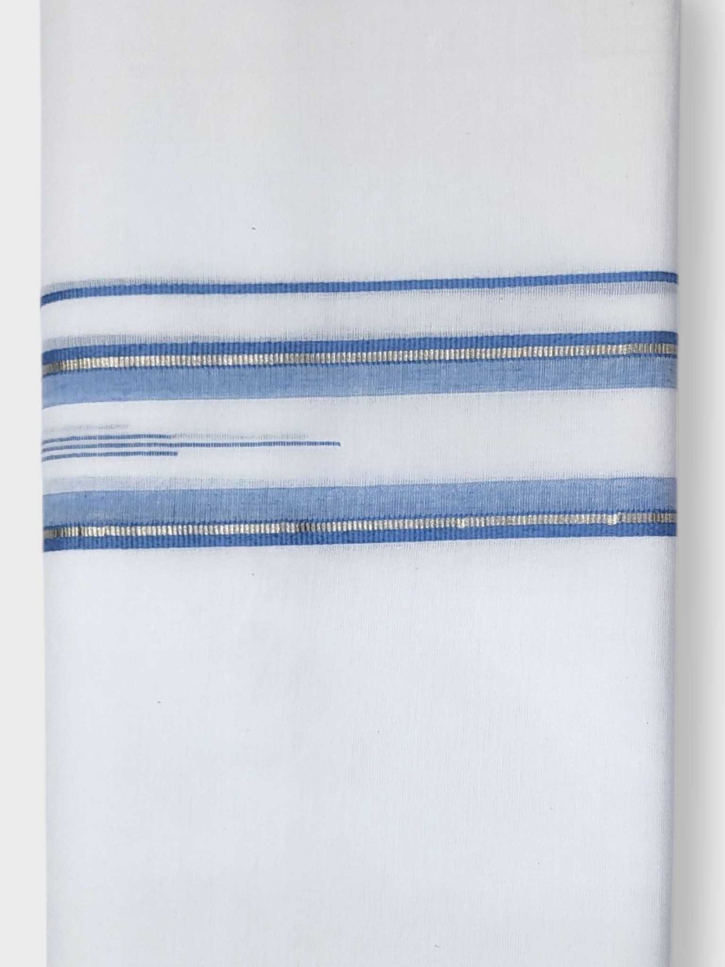Pure White Cotton Men's Double Dhoti