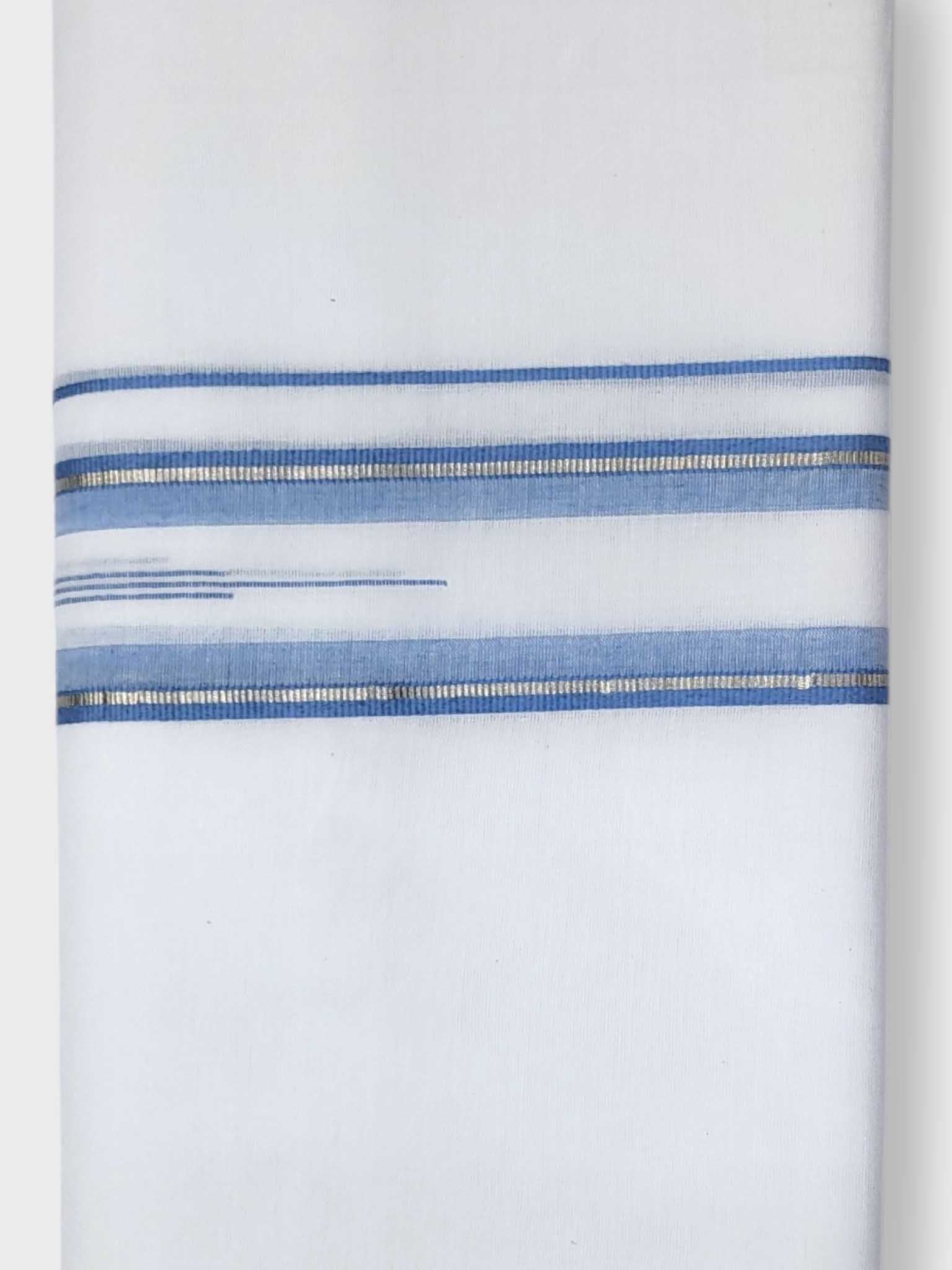 Pure White Cotton Men's Double Dhoti