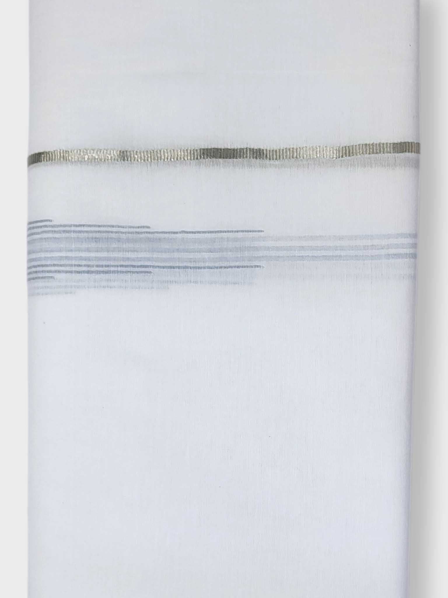 Pure White Cotton Men's Double Dhoti