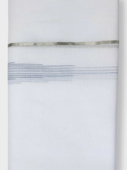 Pure White Cotton Men's Double Dhoti
