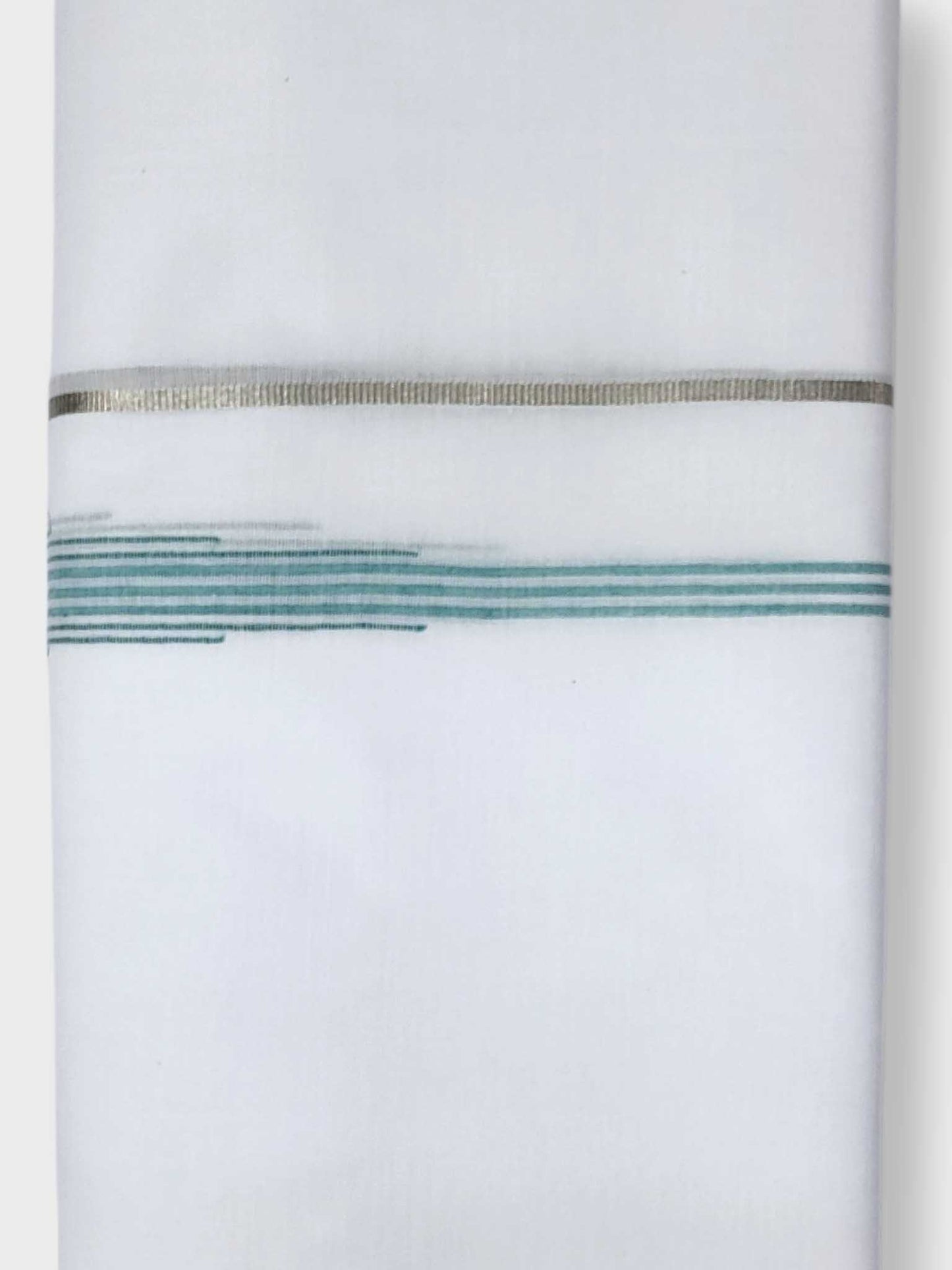 Pure White Cotton Men's Double Dhoti