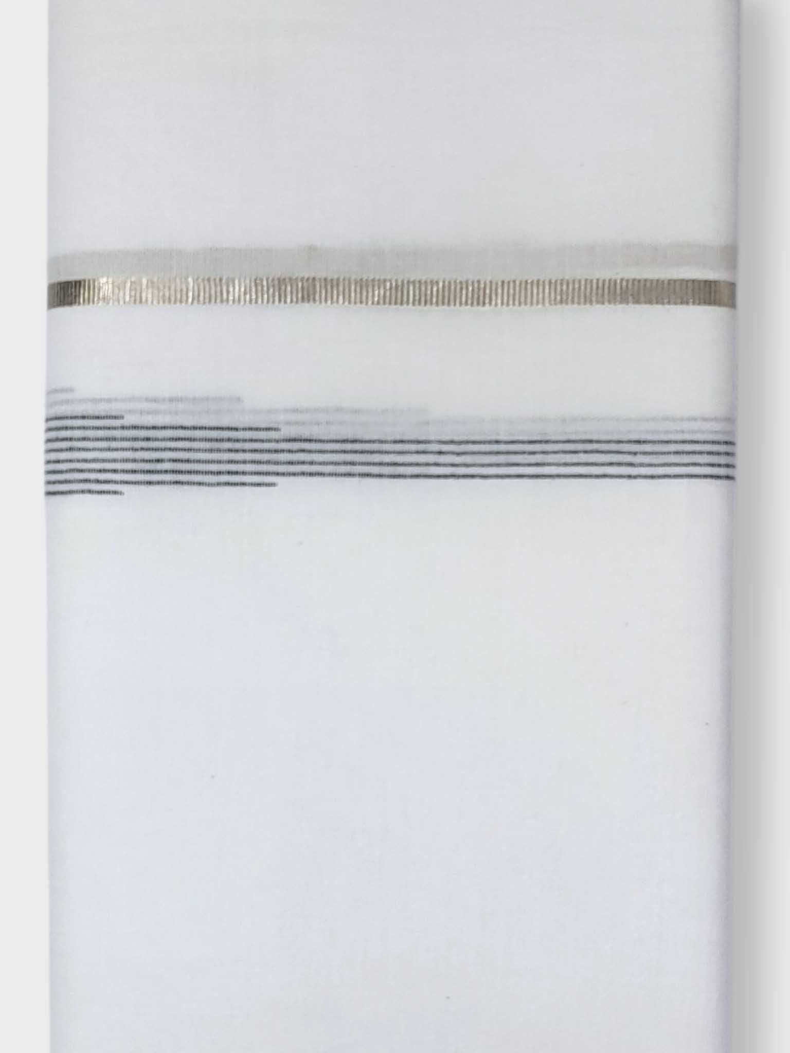 Pure White Cotton Men's Double Dhoti