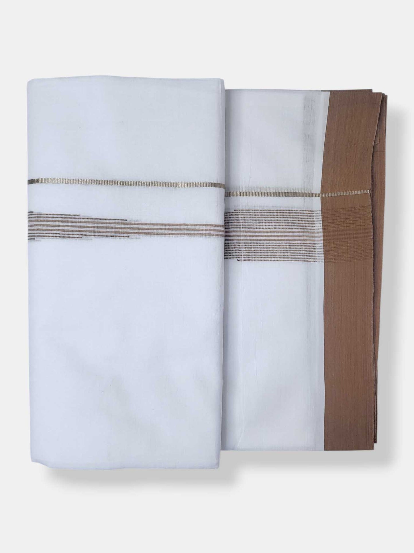 Pure White Cotton Men's Double Dhoti