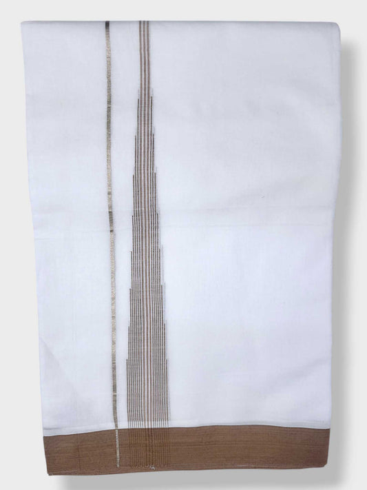 Pure White Cotton Men's Double Dhoti