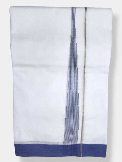 Pure White Cotton Men's Double Dhoti