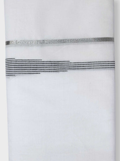 Pure White Cotton Men's Double Dhoti