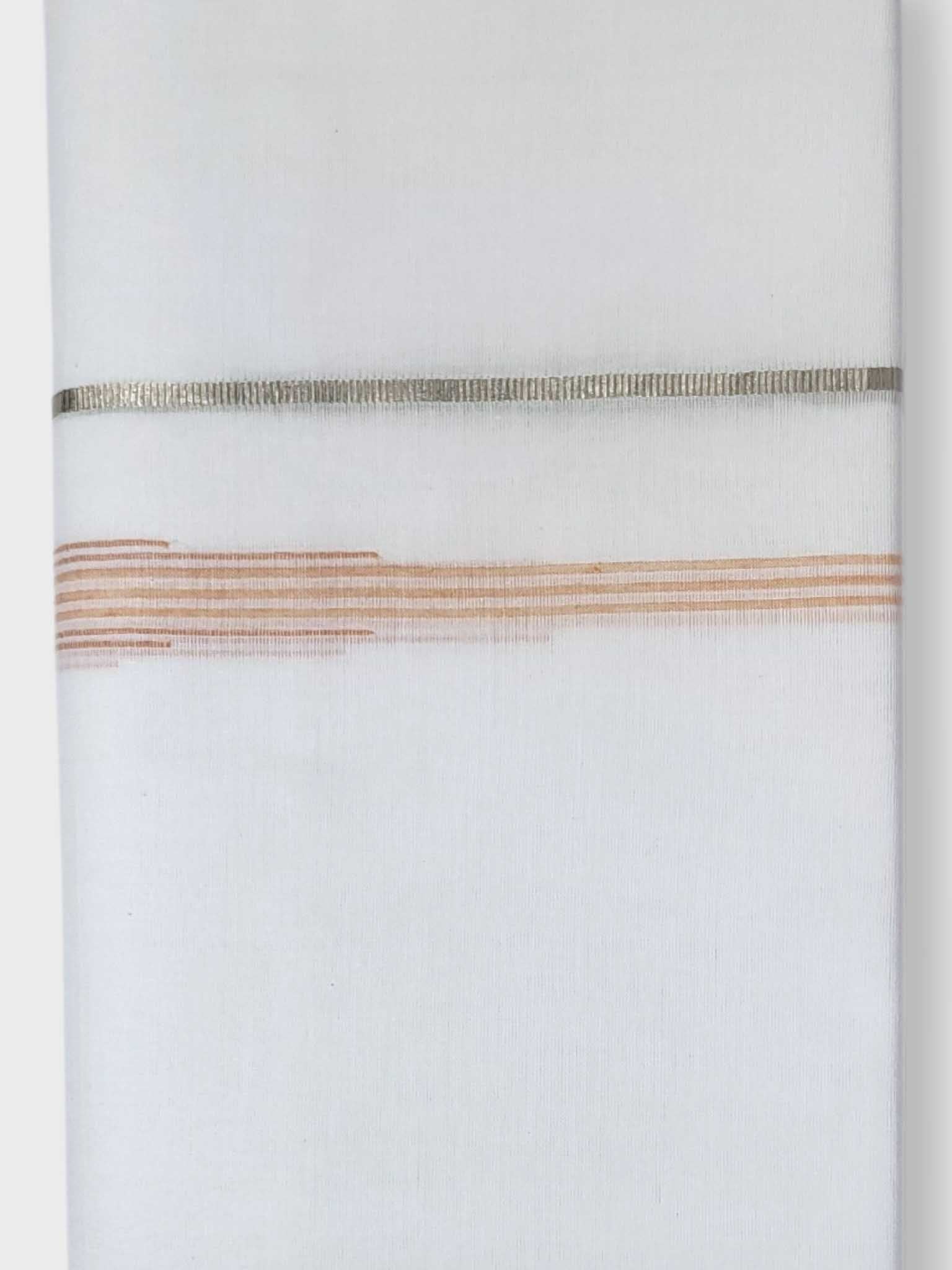 Pure White Cotton Men's Double Dhoti
