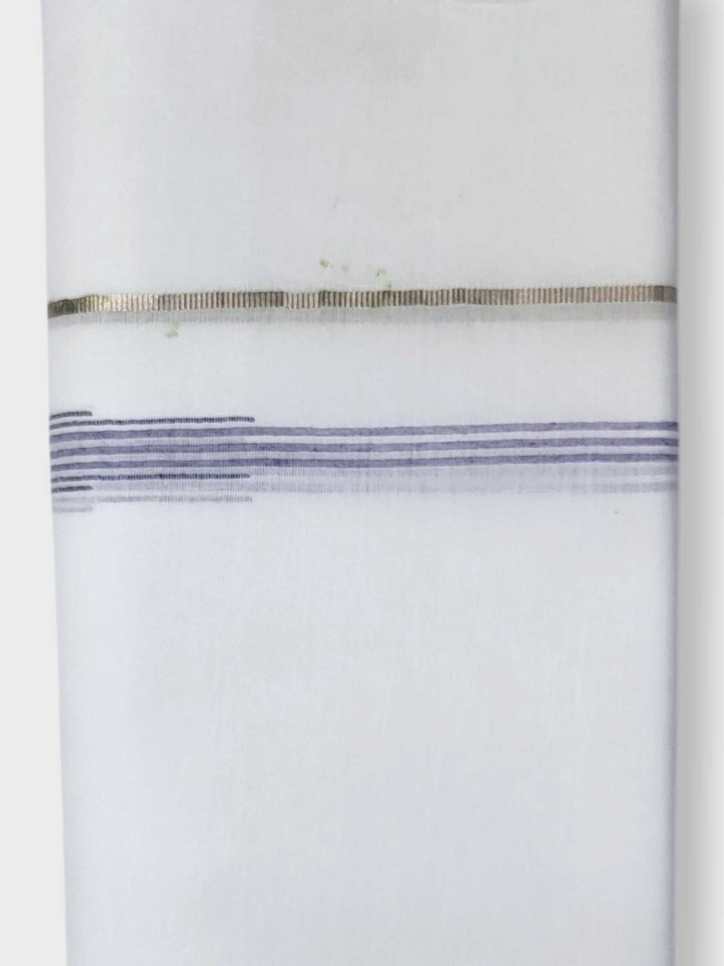 Pure White Cotton Men's Double Dhoti