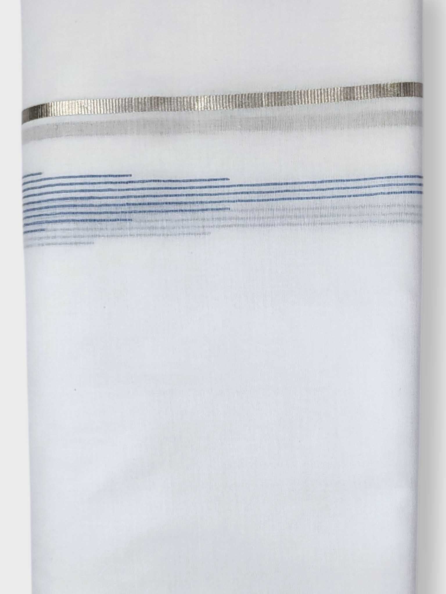 Pure White Cotton Men's Double Dhoti