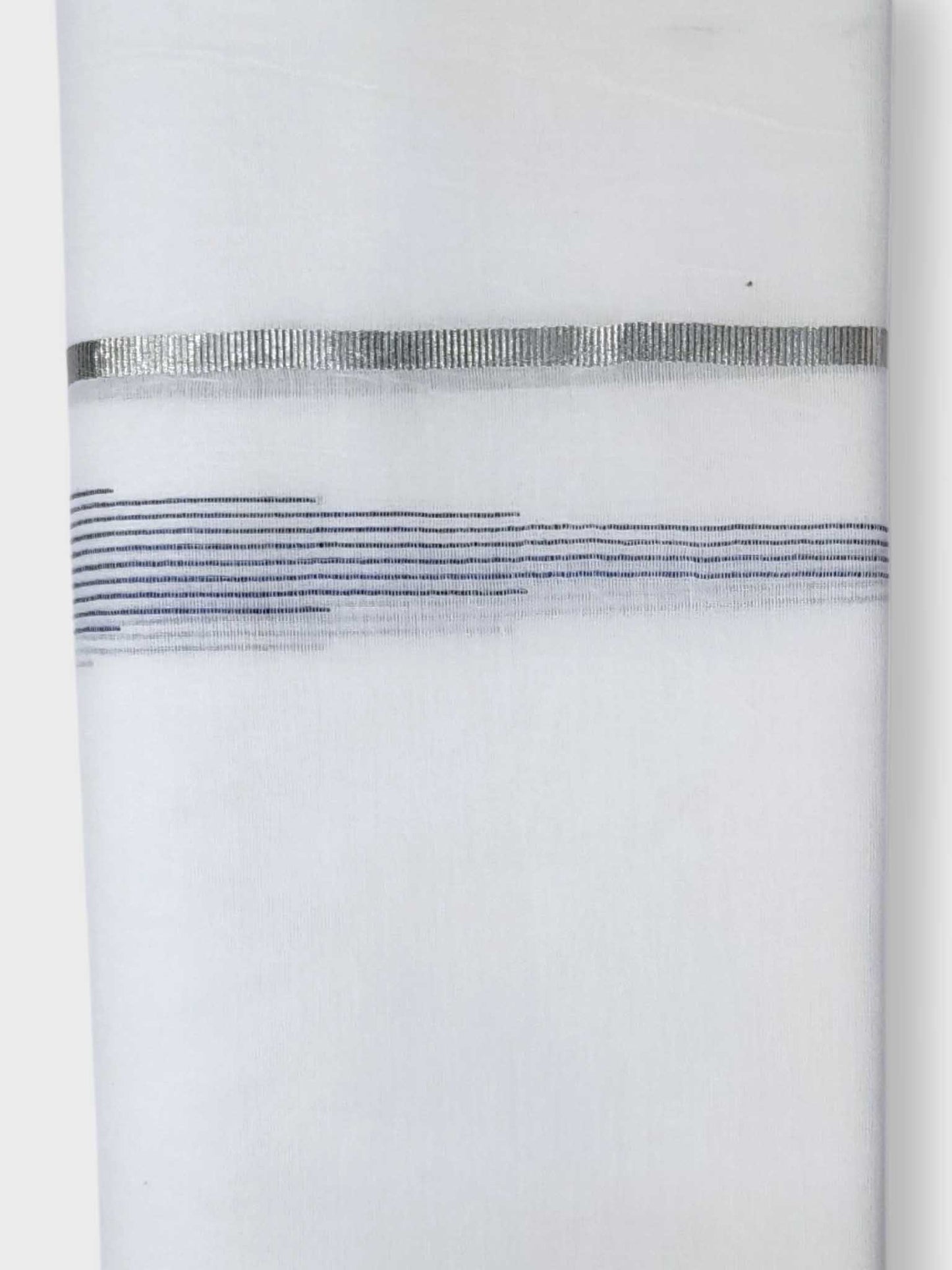 Pure White Cotton Men's Double Dhoti