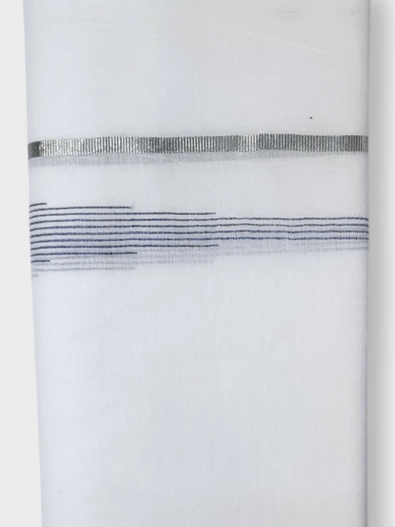Pure White Cotton Men's Double Dhoti