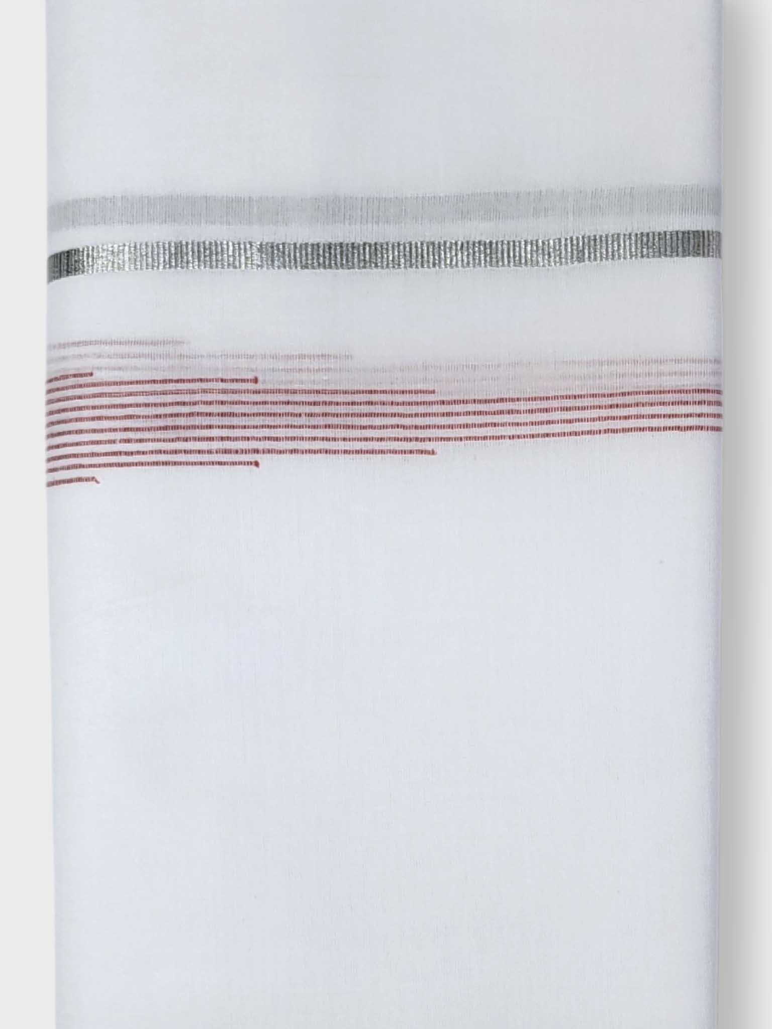 Pure White Cotton Men's Double Dhoti
