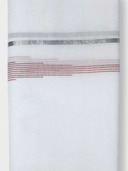 Pure White Cotton Men's Double Dhoti