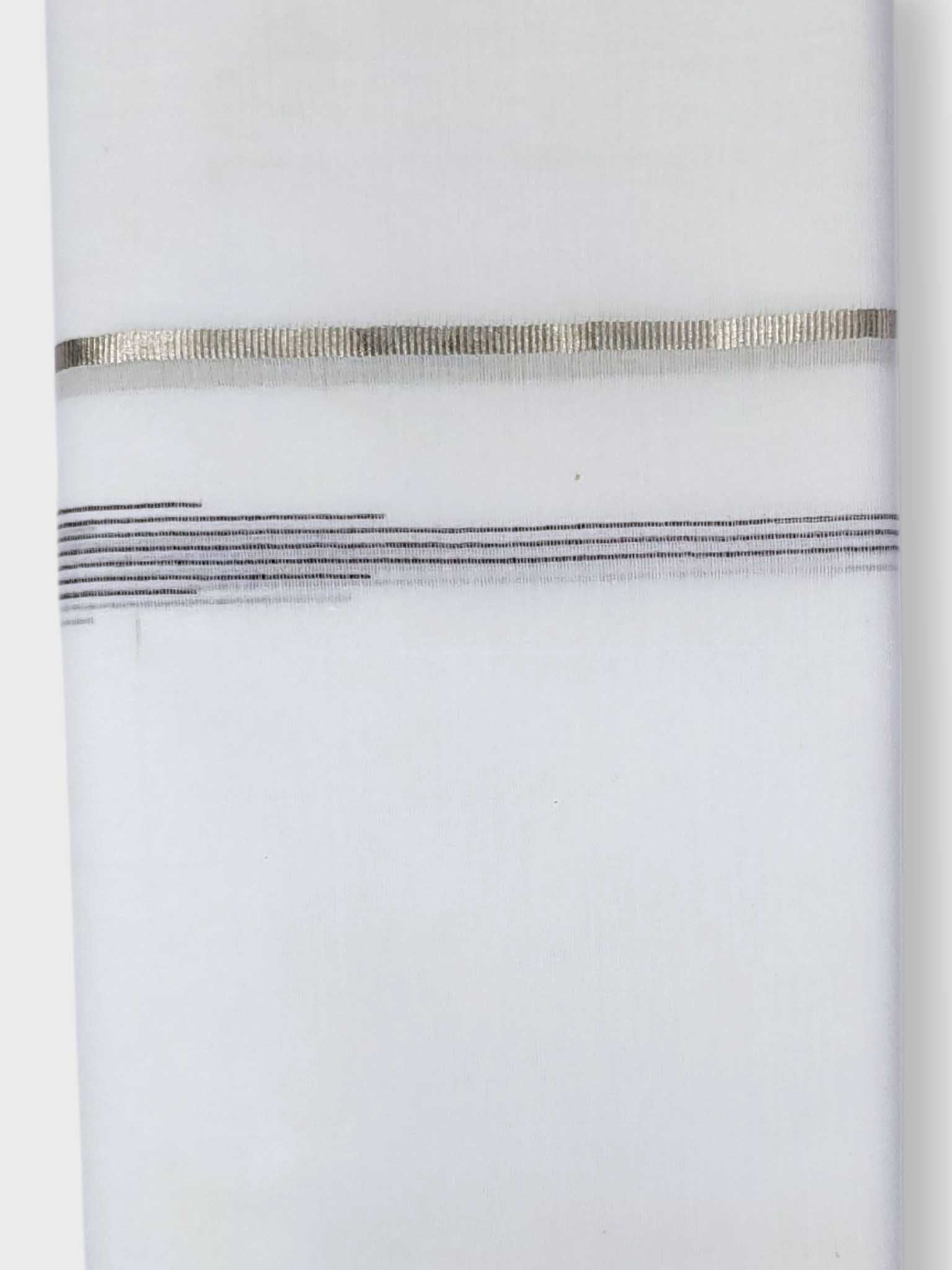 Pure White Cotton Men's Double Dhoti
